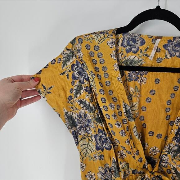 Free People Floral Golden Combo In The Mood For Love Jumpsuit S - Picture 4 of 11